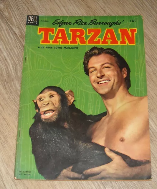 EDGAR RICE BURROUGHS TARZAN #51 DELL COMICS December 1953 LEX BARKER PHOTO COVER