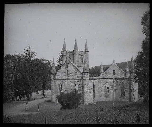 Magic Lantern Slide CONVICT CHURCH PORT ARTHUR TASMANIA C1949 PHOTO AUSTRALIA