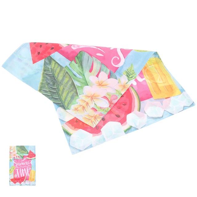 Drapeau De Jardin Double Face - Motif Chat Siamois Jungle Tropicale - Polyester 30,5 X 45,7 Cm - Décoration Extérieure Pour Mât De Drapeau