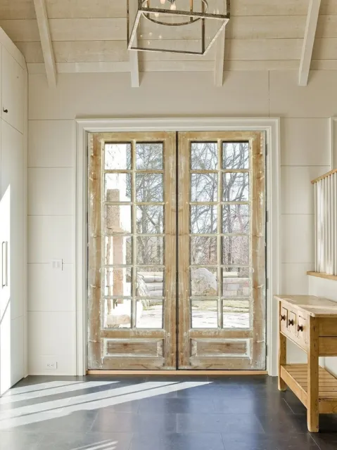 Antique Whitewashed French Door Custom Interior Exterior Sliding Double Single