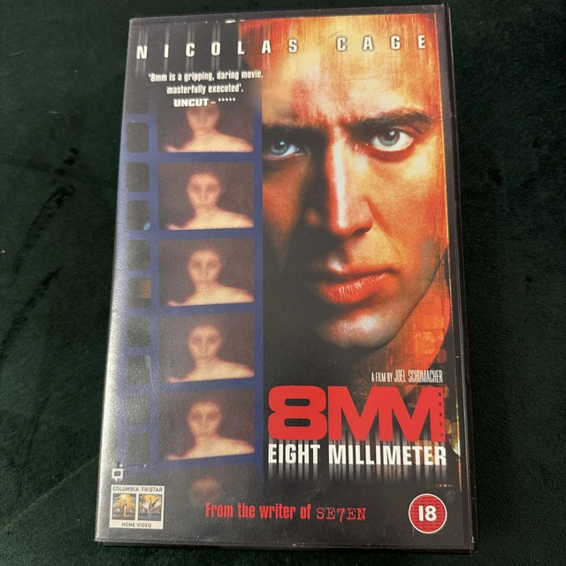 8MM {EIGHT MILLIMETER, Nicolas Cage} Rare Ex-Rental Big Box Vhs ... image.