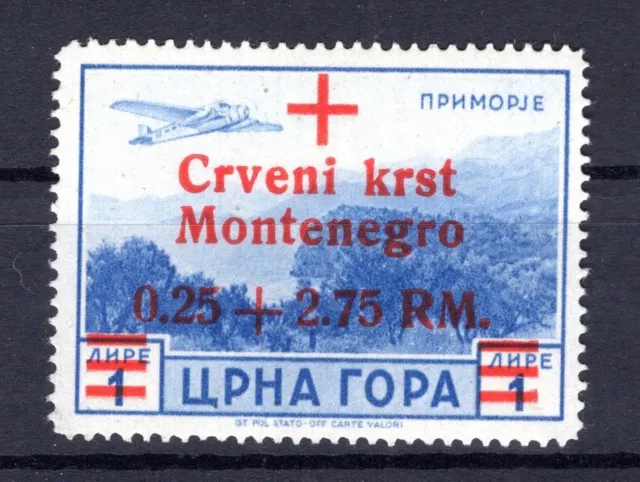 Montenegro 34PFI ABART ** MNH POSTFRISCH 200EUR (T9930