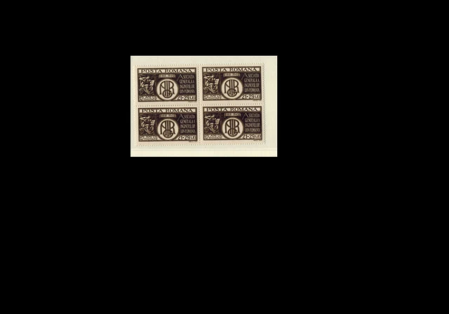 Rumänien, Mi 790, 25 Jahre Ingenieurgesellschaft, 1943, 4er.Blocks, postfrisch