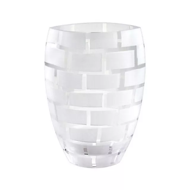 Elegant and Modern European Handcrafted Crystal Vases - Frosted Wall Vase, 12"