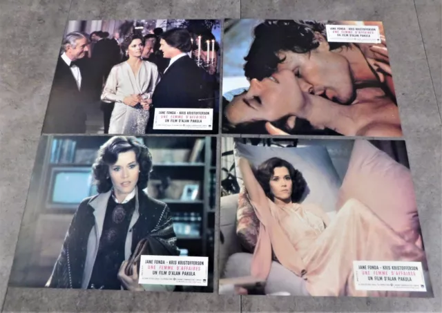 Rollover 12 Original French Lobby Cards 8"10 1981 Jane Fonda Kris Kristofferson