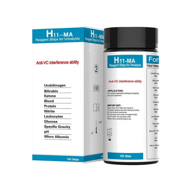 Urine Test 11 Parameters Urine 100Strips Household Urinalysis Reagent