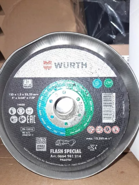 lot de 22 DISQUES À TRONÇONNER FLASH 2 WURTH NEUFS