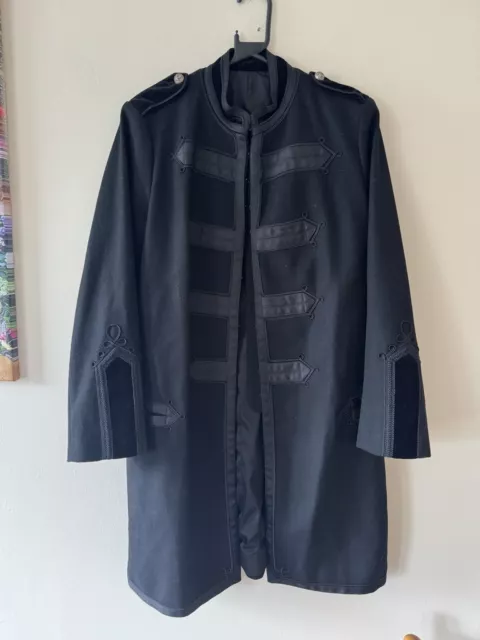 The Kooples Wool Blend Coat Size 38 Embroidered Vgc
