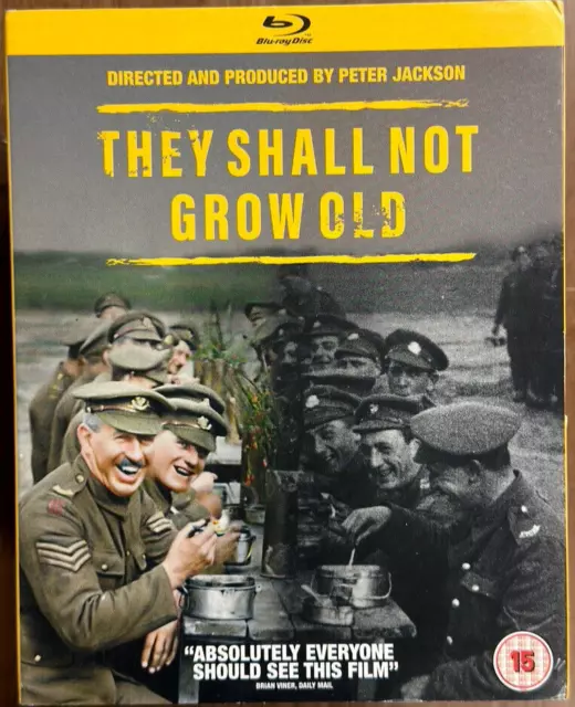 They Shall Not Grow Old Blu-ray 2018 World War I Documentary Movie w/ Slipcover