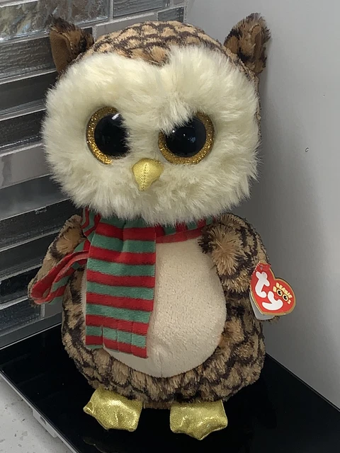 TY Beanie Boos Medium 10” Plush Wise The Christmas Owl with Tags TY Beanie Boos Medium 10” Plush Wise The Christmas Owl with Tags