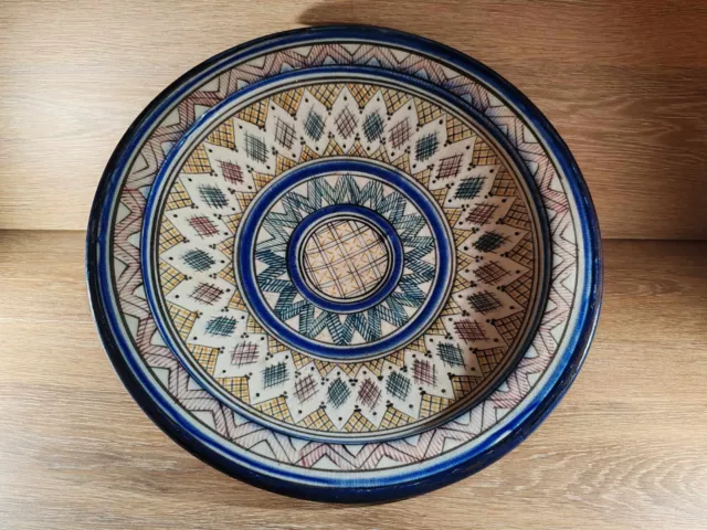 Immense plat terre cuite maroc safi xl 41 cm