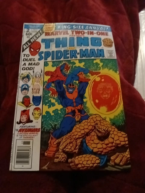 Marvel Two In One Annual #2 Thanos Adam Warlock  Spider-Man 1st order and chaos!