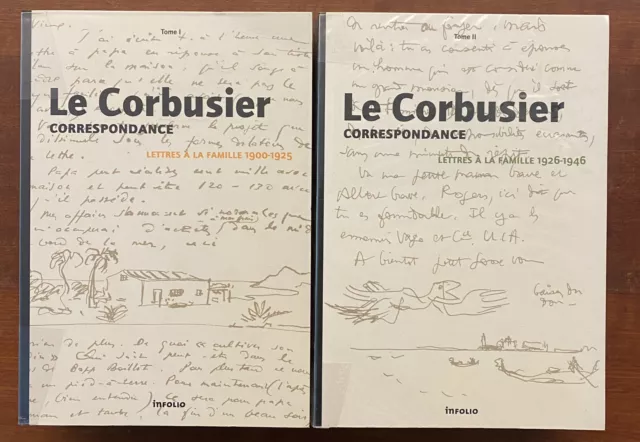 Lot 2 Livres Le Corbusier Correspondance Lettres A La Famille 1900-25 / 1926-46
