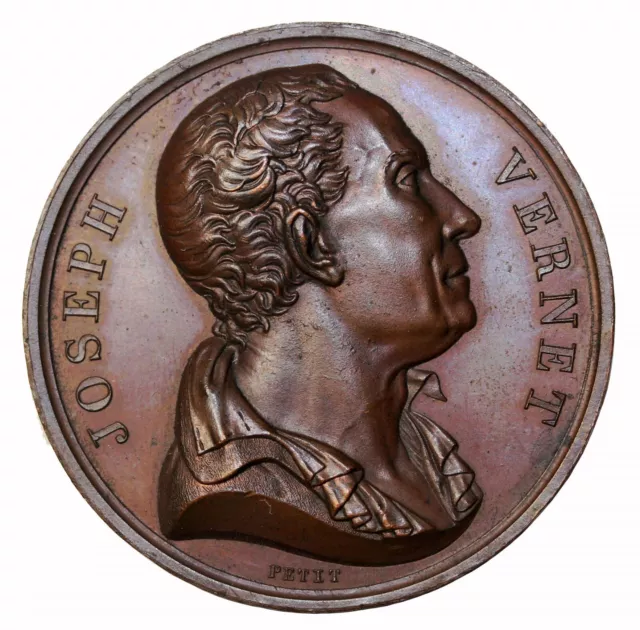 1818 France Joseph Vernet Painter Galerie Metallique Series Medal By Petit