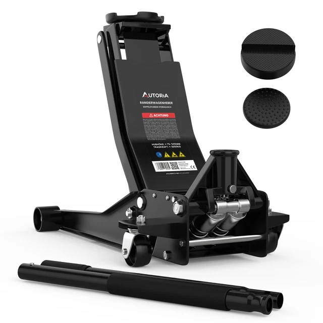 TRESKO® Martinetto idraulico per auto 3T altezza di