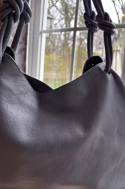 VINCE CAMUTO Soft Pebbled Leather Lavender Grey Hobo Handbag-Gorgeous