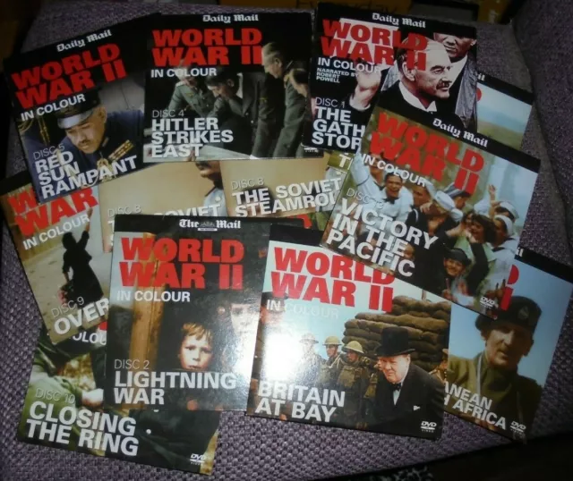 Choose From:13 Dvds - World War Ii In Colour - 52 Mins Each In Total - Combined?