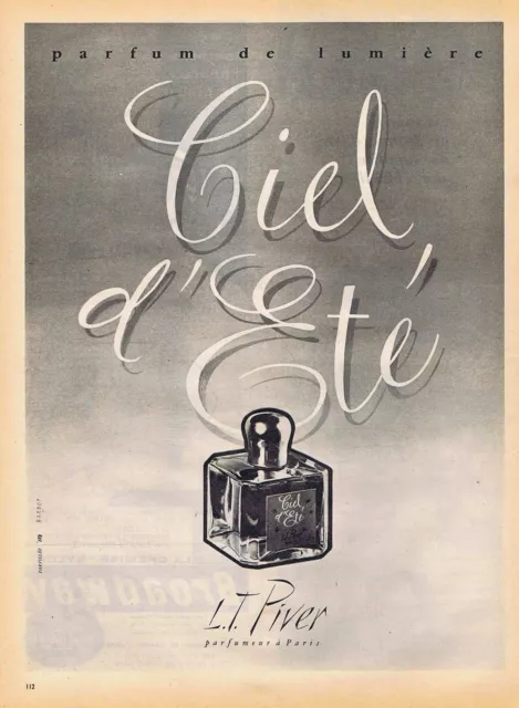 PUBLICITE ADVERTISING 045 1959 L.T. PIVER parfum de lumière par Barbot
