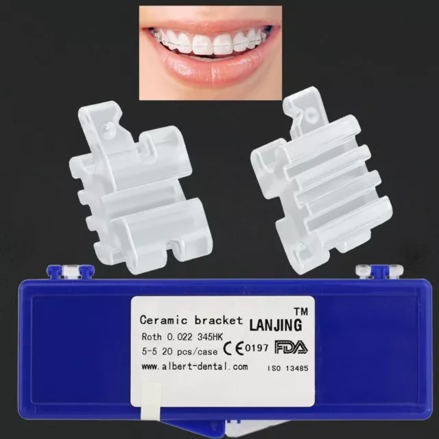 Dental Orthodontic Ceramic Brackets Clear Braces Aesthetic Roth MBT 022 345W/H