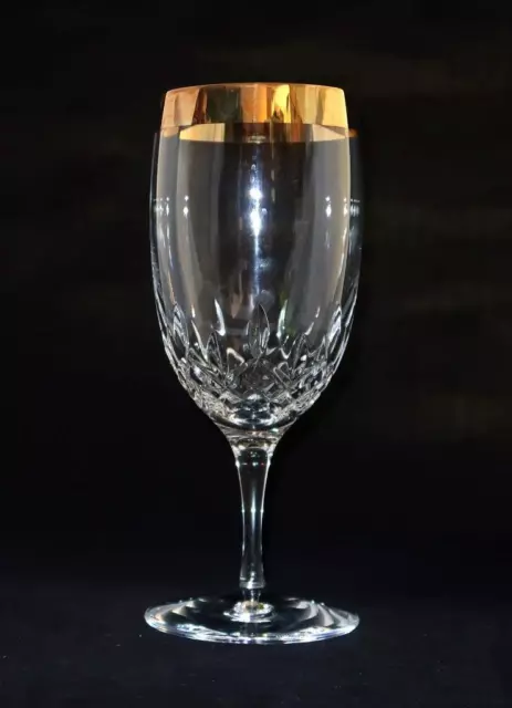 Waterford Crystal Lismore Essence Tall Iced Tea Glass, 8 5/8" Wide Gold Band
