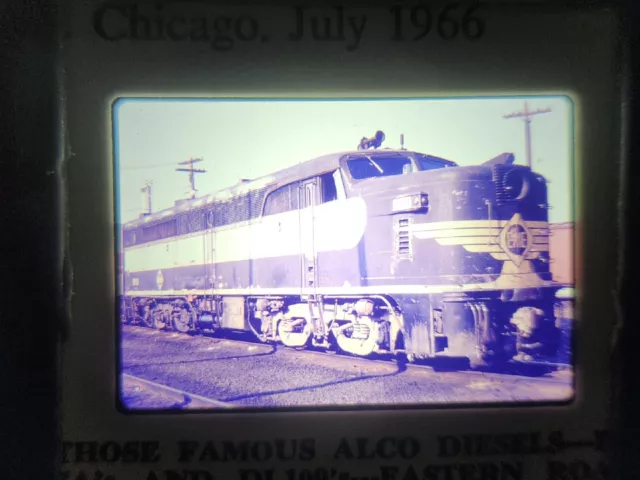 Slide VTG RailRoad EL Erie Lackawanna PA-1 No.859 Chicago 1966 duplicate
