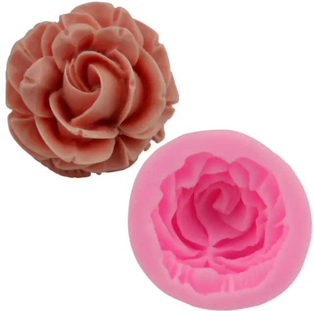 3D Flower Rose Silicone Fondant Cake Mould Sugar craft Icing Decor Baking Tool