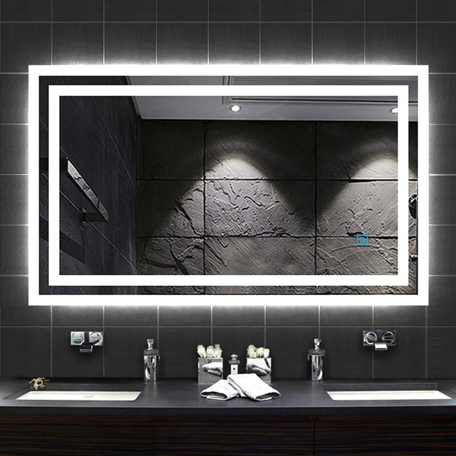 BATHROOM MIRROR LED Light Up Illuminated Demister Bluetooth Speaker ...
