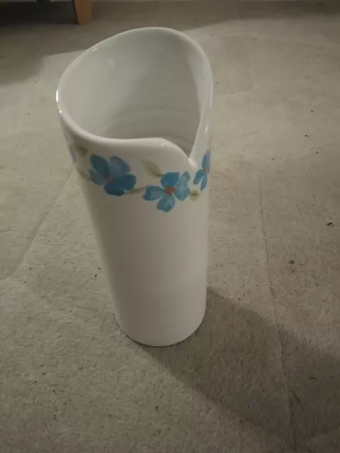 Vintage Poole Pottery Flower Design Tall Vase 9ins. Tall