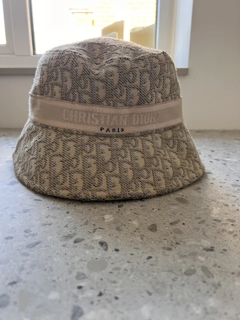 Christian Dior バケットハット 57cm ネイビー CHRISTIAN DIOR OBLIQUE