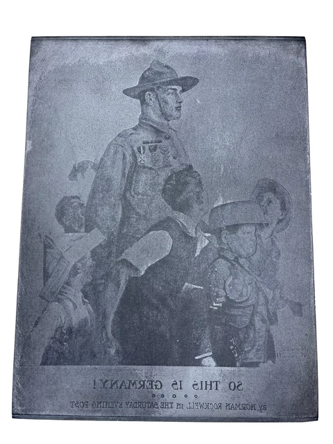 original Norman Rockwell Magazine/newspaper Metal printing plate and proofs