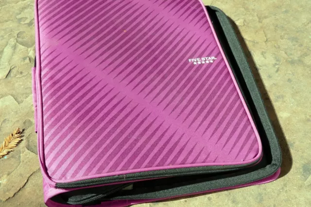 Mead Trapper Keeper 3 ring binder pink w/dividers & Pockets button closure  U646