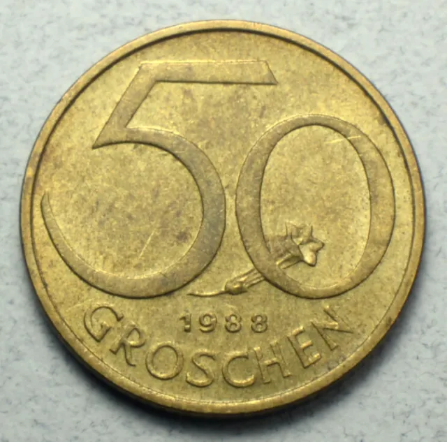 Austria 50 Groschen 1988 KM#2885 Europe Coin
