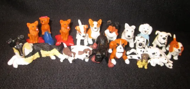 Lote de 19 figuras Puppy In My Pocket ""Puppy Dog"" 1""-1.5"" de alto MEG vintage década de 1990