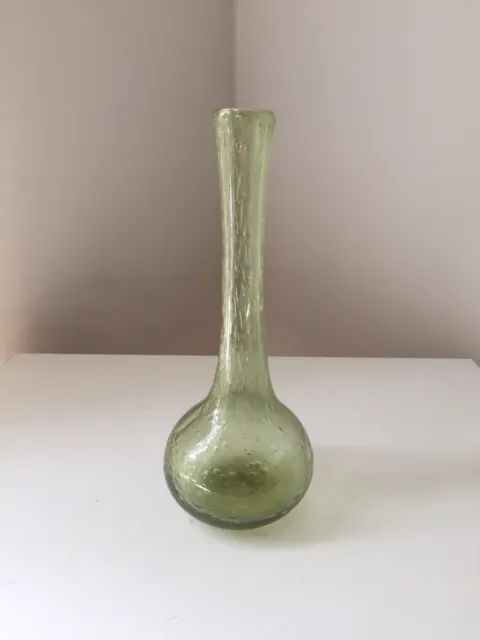 Vase soliflore en verre soufflé bullé BIOT