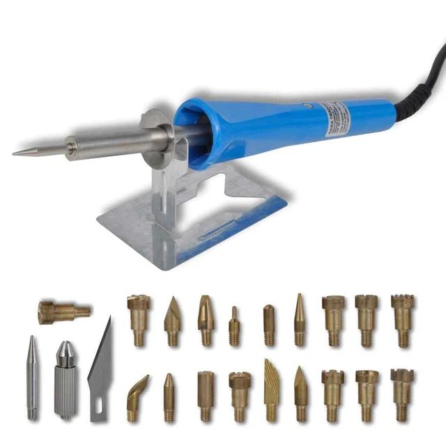 Kit Saldatrice 30W Punta Legno Saldatore Stagno Stilo Punta Precisione vidaXL