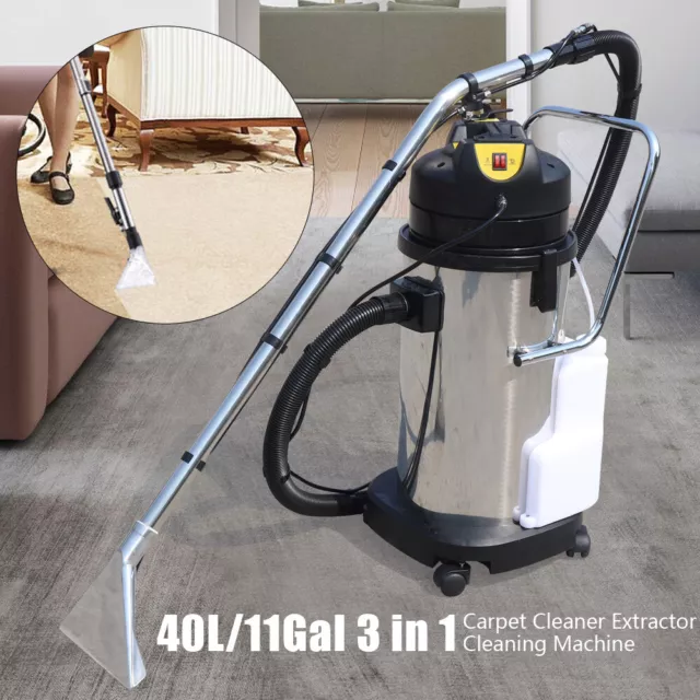 40L Commercial Carpet Cleaner Cleaning Machine 3in1 Pro Vacuum Cleaner Extractor