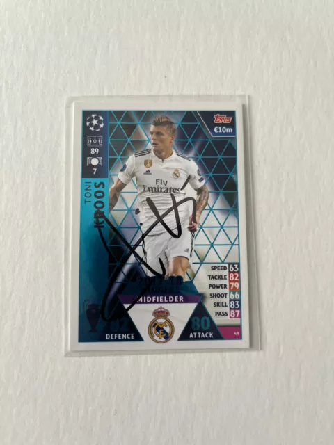 Hand signed football trading card of TONI KROOS, REAL MADRID FC autograph