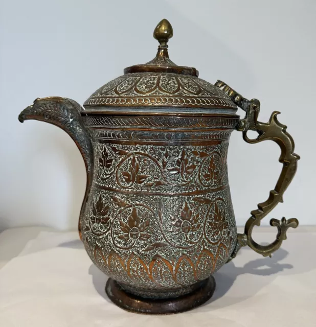 Antique Copper & Brass Sharjah Arabic,Turkish, Persian, Dallah Coffee Pot??