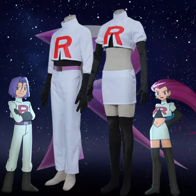 Team Rocket Jessie Musashi James Kojiro Uniform Outfit Women Men Cosplay Costume