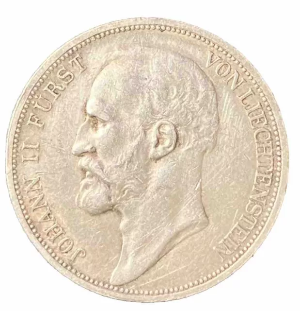 Liechtenstein : 2 Kronen 1912 - Fürst Johann II. - Silber