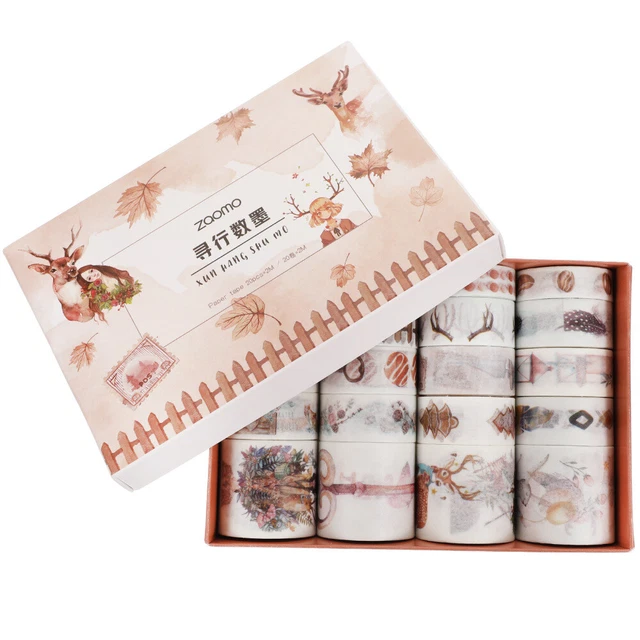 Juego de 20 rollos de cinta washi 3X200 cm papel japonés para niños