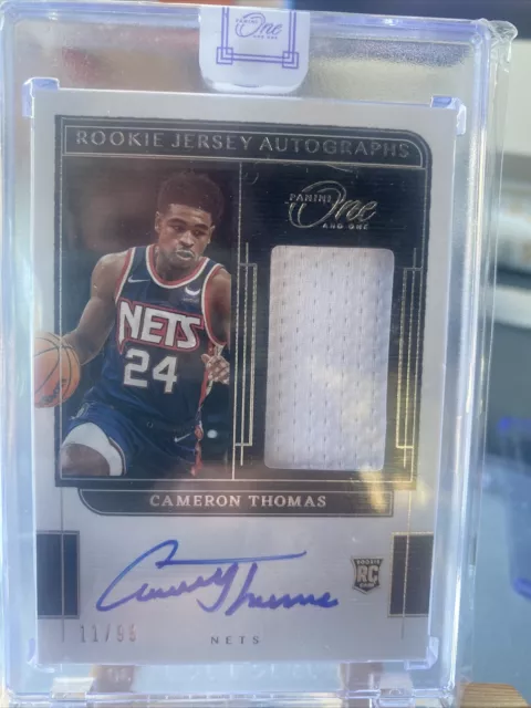 2021 Panini One and One Cameron Thomas Patch Autograph Auto 11/99 Rookie RC