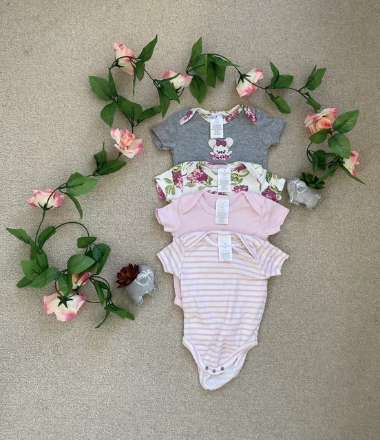 Laura Ashley  Baby Girls Bundle 5 Sleepsuits Babygrows Preloved 6-9 Months
