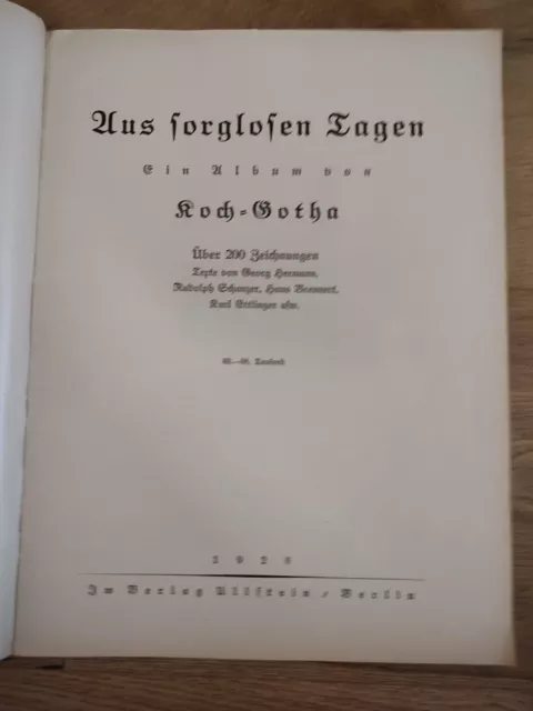 Humor: Koch-Gotha-Album. Aus sorglosen Tagen. 1926 Ullstein Berlin 2