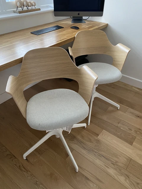 IKEA OFFICE SWIVEL Chair FJ LLBERGET White Stained Oak RRP 150