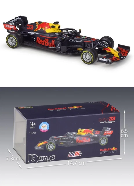 BBURAGO 1:43 RED Bull Racing RB16B Alloy Diecast vehicle Car MODEL Toy ...