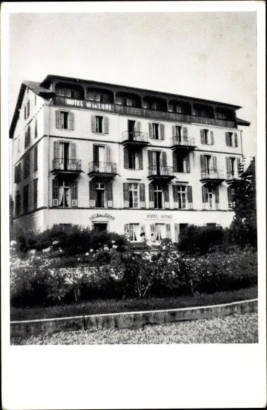 Ak Beckenried Kt. Nidwalden Schweiz, Blick auf das Hotel Mond - 10618794