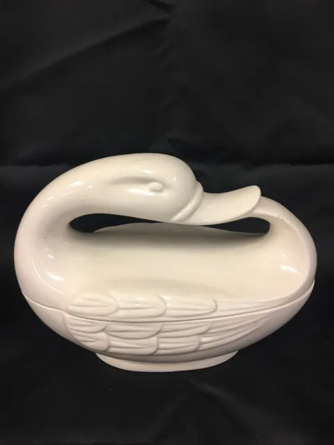 Fitz and Floyd Essentials Swan Covered Dish lid Tureen Vegetable  duck 2 piece