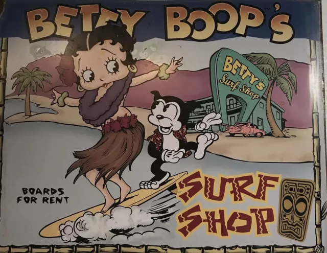 Betty Boop’s Surf Shop 15x 12  Tin Sign