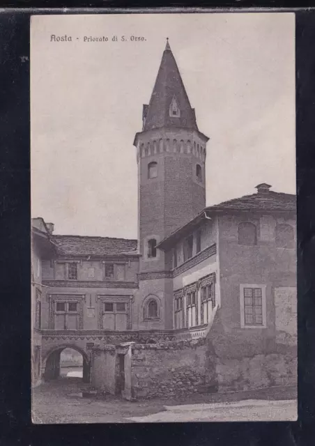 Cartolina Aosta Priorato di S. Orso B1845